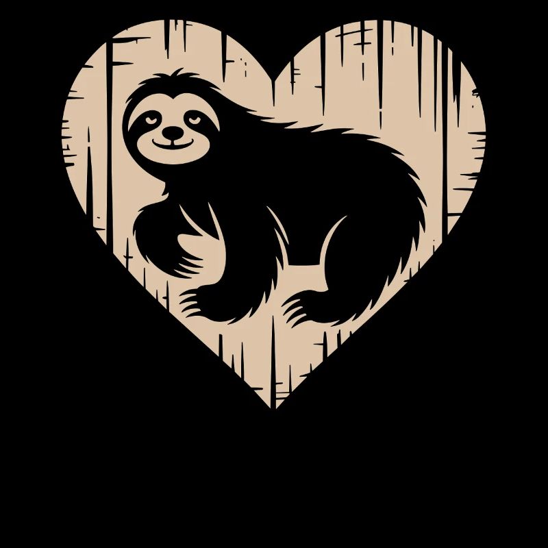 Cute Sloth Heart Design