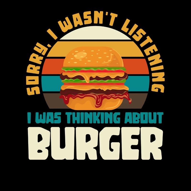 Burger Thoughts Retro Humor