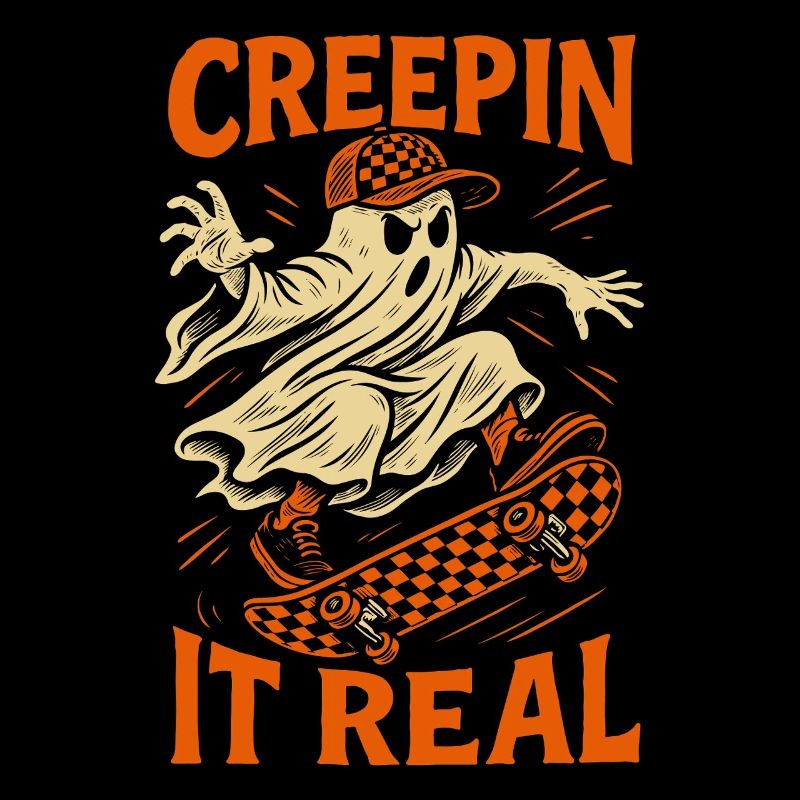 Creepin It Echter Geist Skateboard Halloween