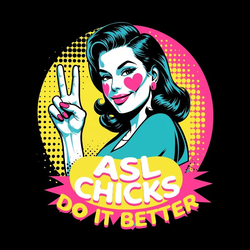 ASL Dolmetscher Gebärdensprache ASL Chicks