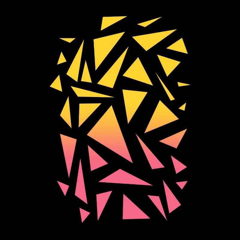 Triangle Pattern - Yellow Red