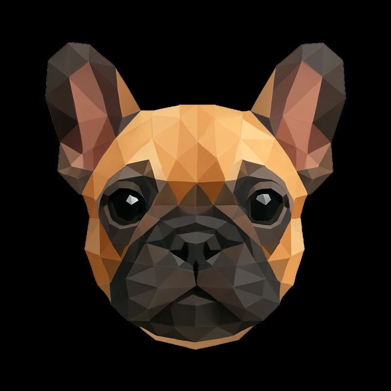 Polygone Bouledogue Français – Chien mignon