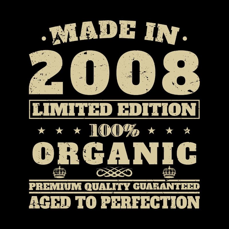 Original 2008 Vintage Retro Jubiläumsgeschenk