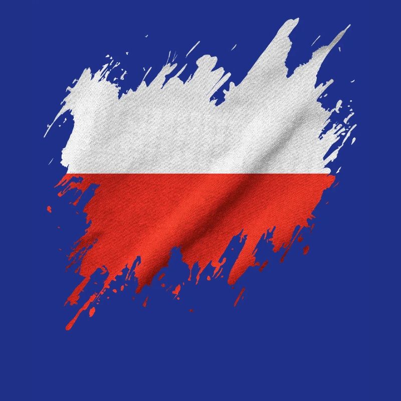 Drapeau de la Pologne, style déchiré
