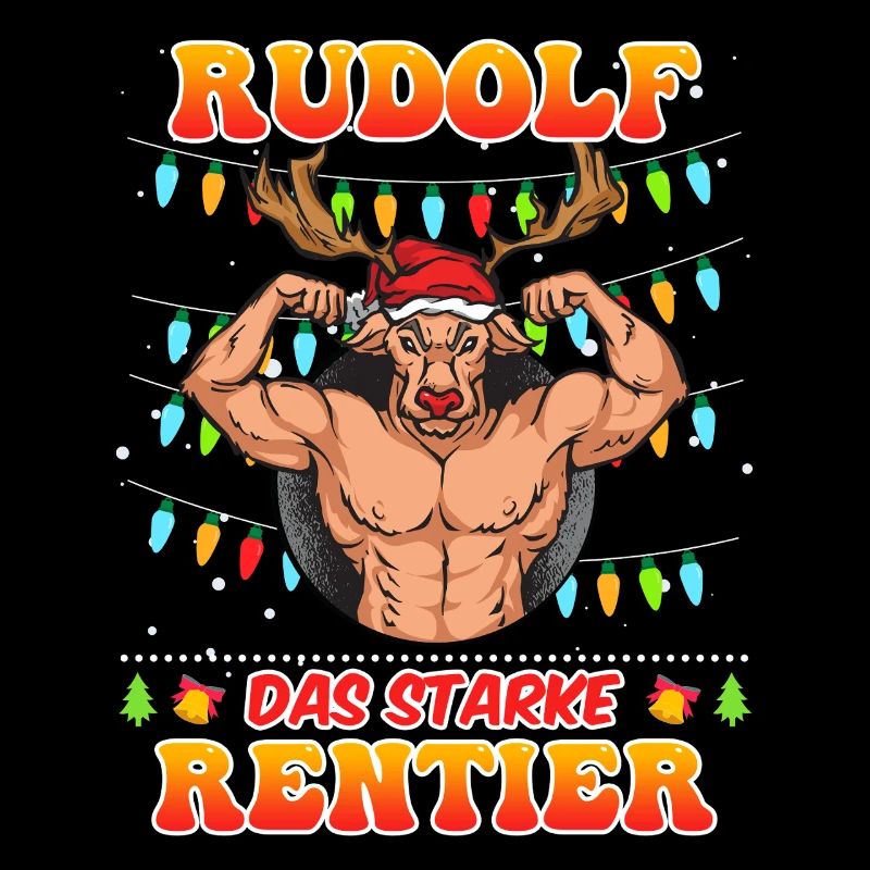 Christmas RUDOLF THE STRONG REINDEER Funny