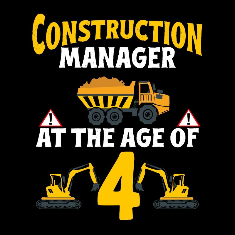 Fête de construction 4e anniversaire Camion de 4 ans