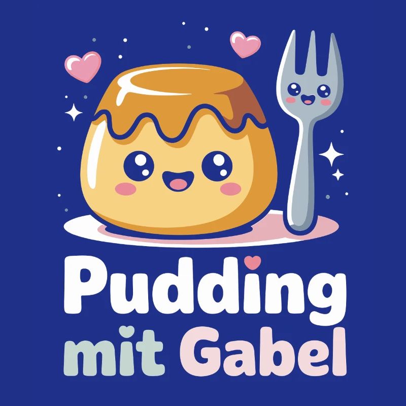 Pudding with fork