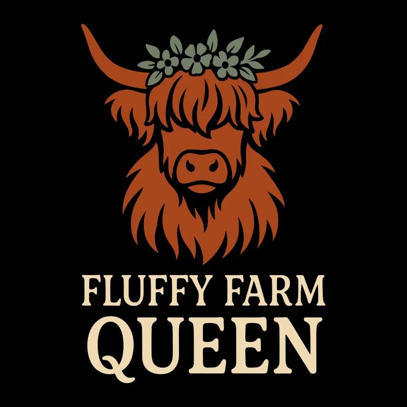 Vache des Highlands Rustique Animal Mignon