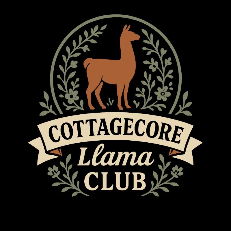 Cottagecore Lama Ästhetisches Süßes Nutztier