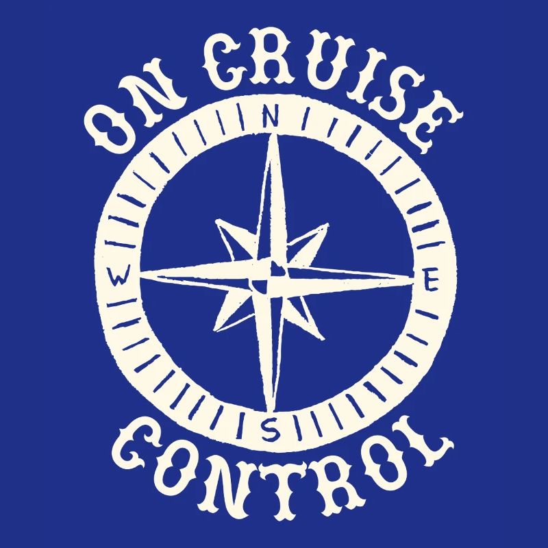 On Cruise Control Compass Crest Circle Emblem