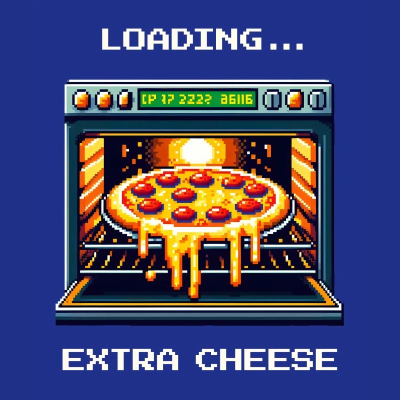 Loading... Extra Cheese | Pizza Gaming Humor