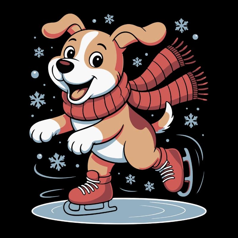 Plaisir de patinage en hiver