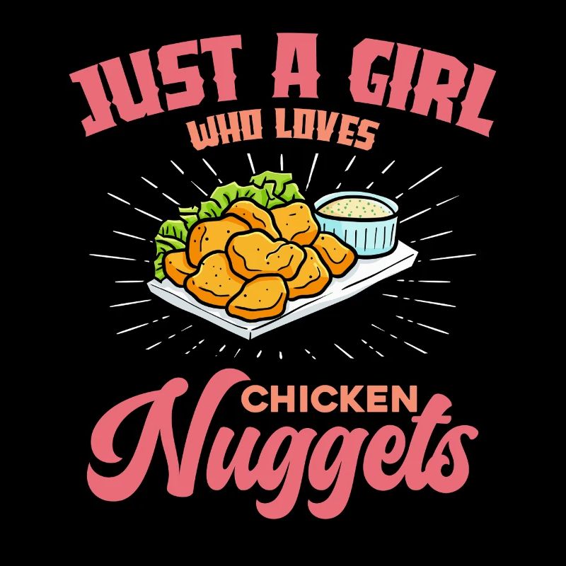 Mädchen liebt Chicken Nuggets