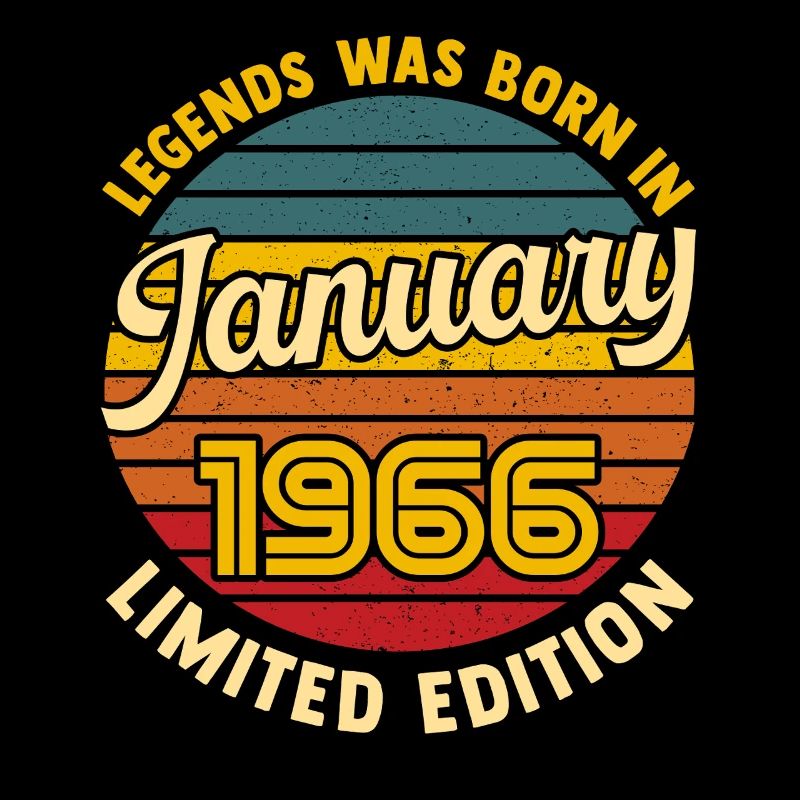 Legend: Geboren Januar 1966, 60. Geburtstag.