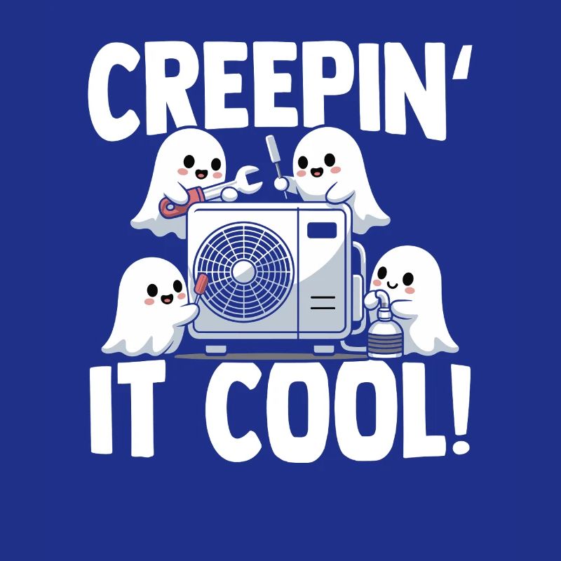 Gruseliger HVAC Geist Geschenk Klima Techniker