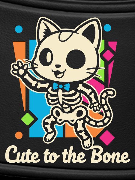 Cat Skeleton Motif Purr
