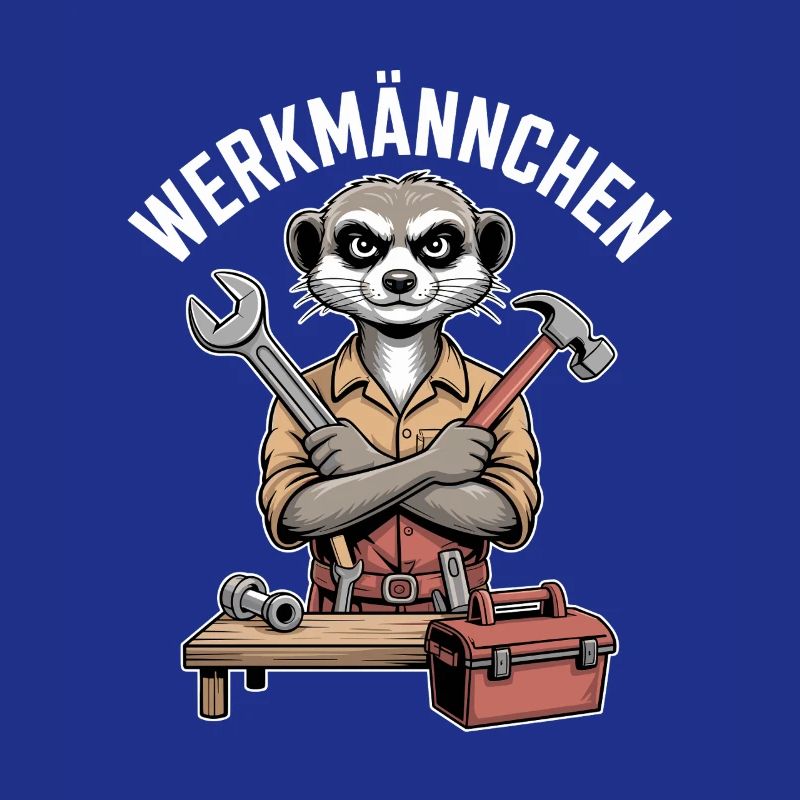 Erdmännchen Echter Heimwerker Mann Handwerker
