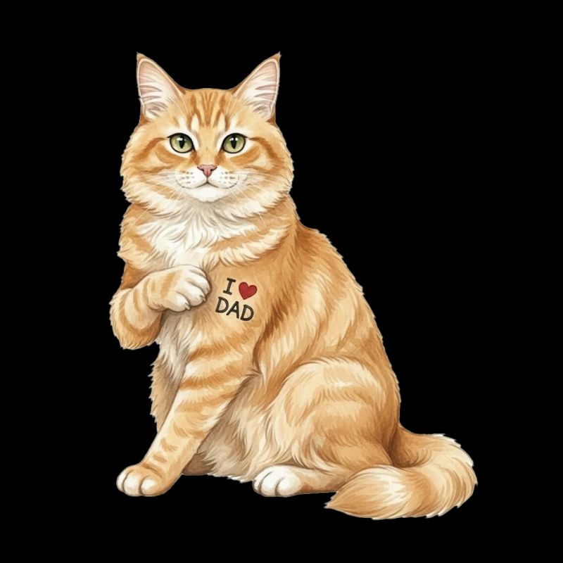 I Heart Dad Cat