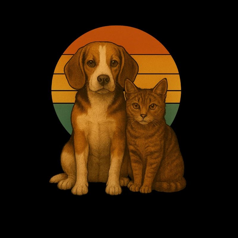 Beagle and Cat