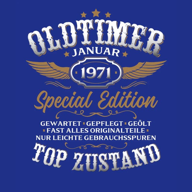 55. Geburtstag Geschenk Oldtimer Januar 1971
