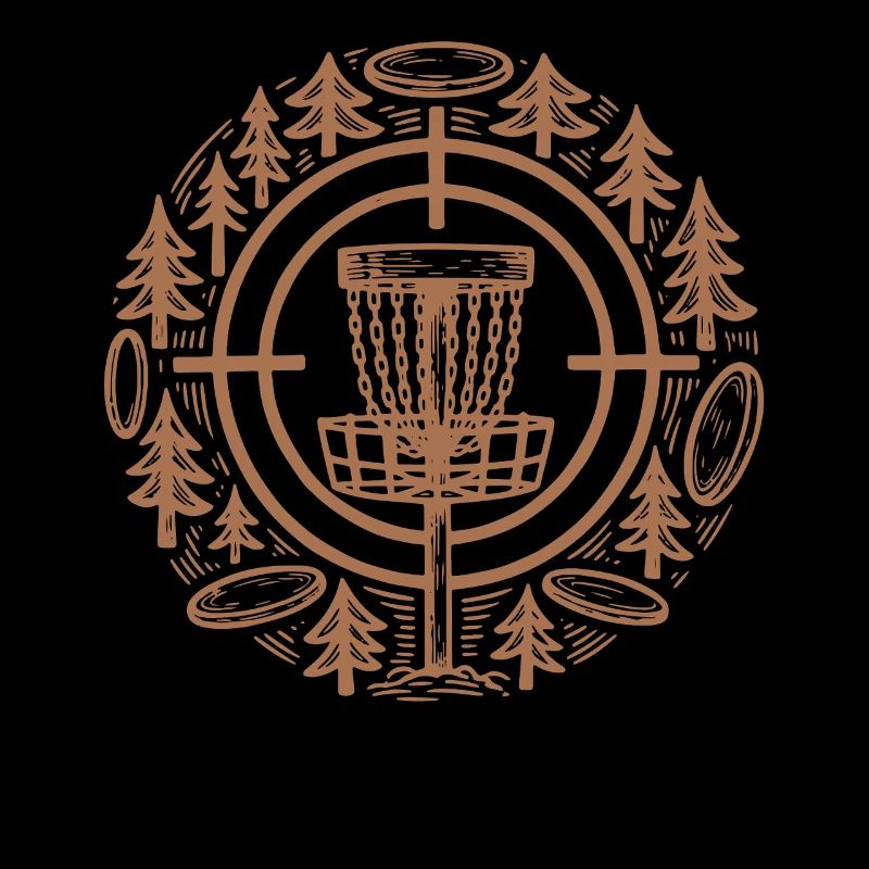 Disc Golf, panier, Disc Golf, Scène forestière