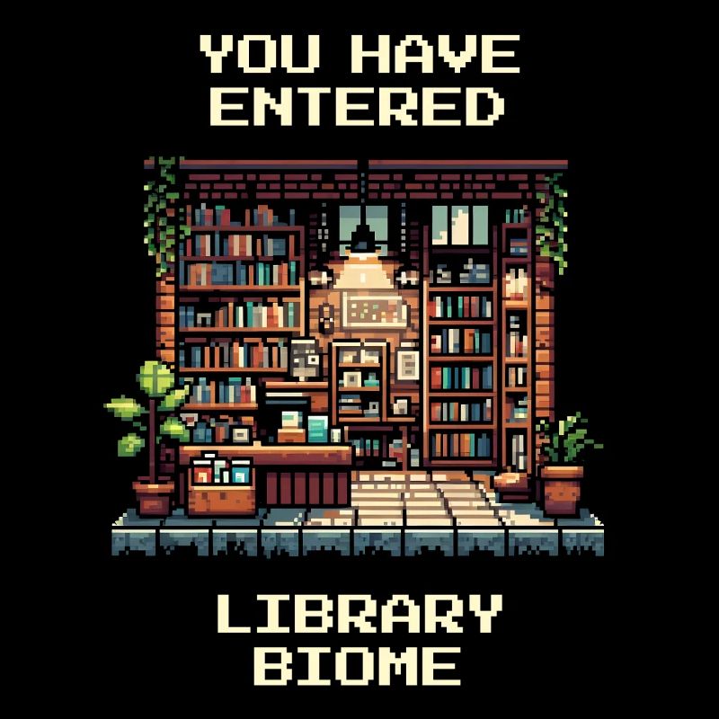 Entering the Library Biome | Library Reading Books