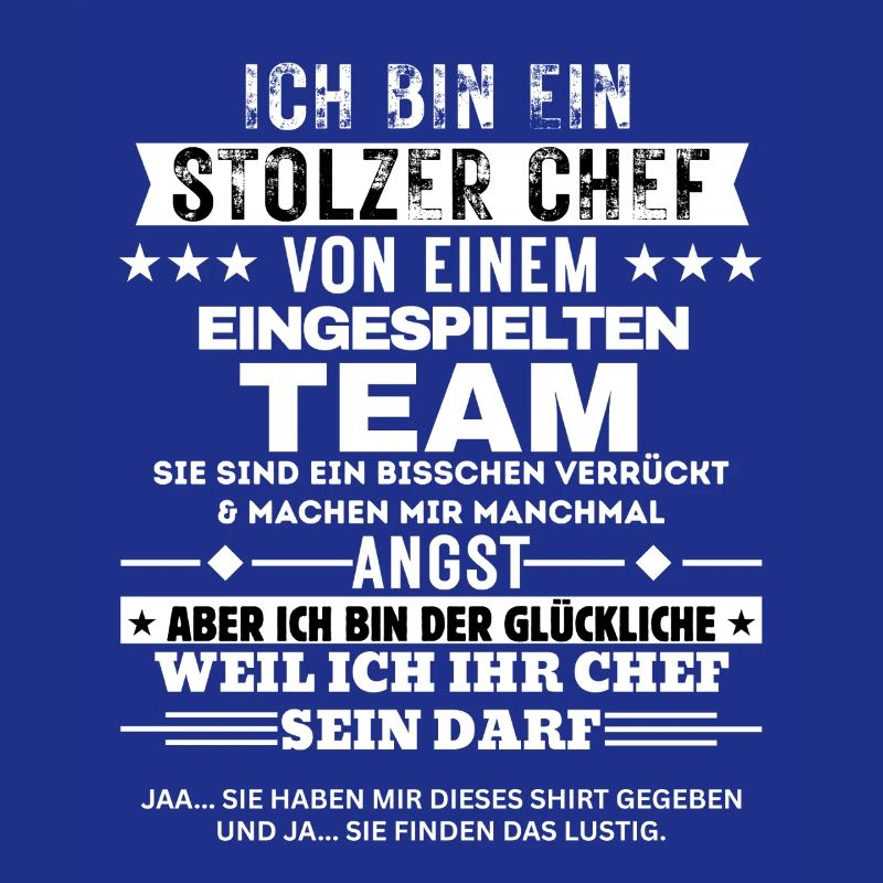 Stolzer Chef von einem eingespielten Team