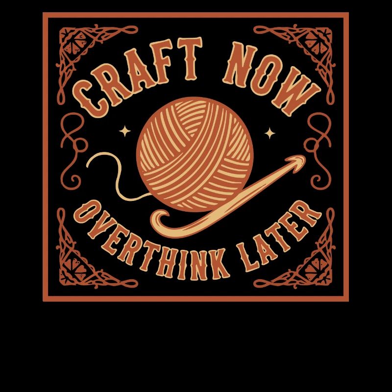 Craft Now Overthink Later Funny Crochet Yarn