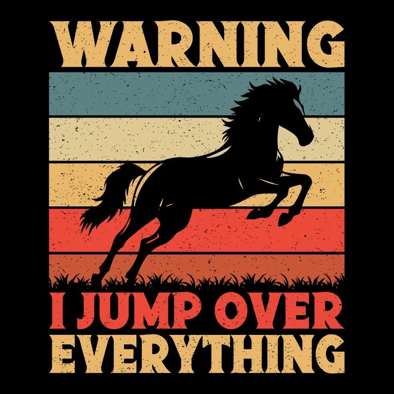Saut d’avertissement du cavalier amateur par-dessus tout