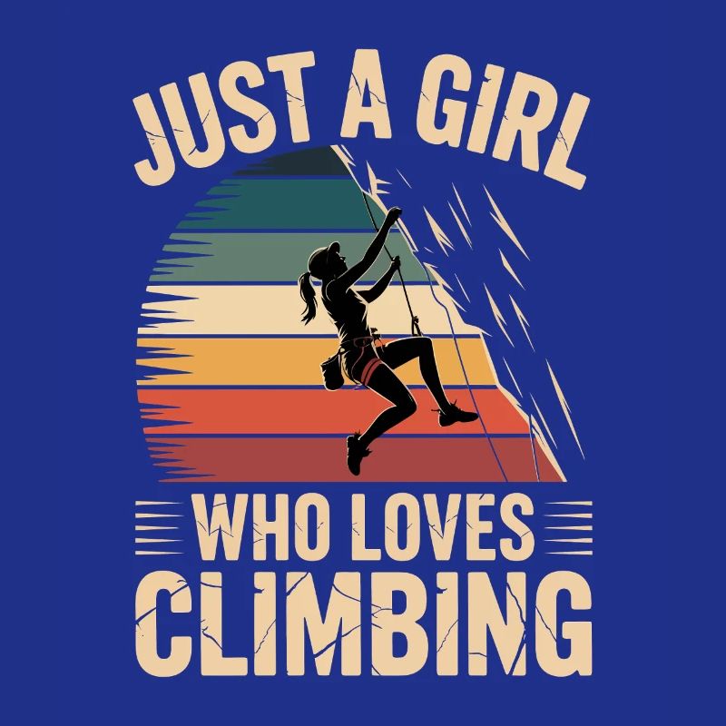 Einfach ein Mädchen, das das Klettern liebt