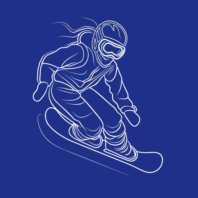Art de lignes de snowboardeuse