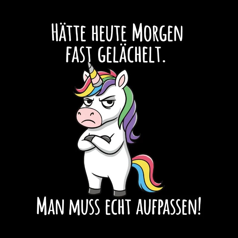 Fast gelächelt – Grummeliges Einhorn Morgenmuffel