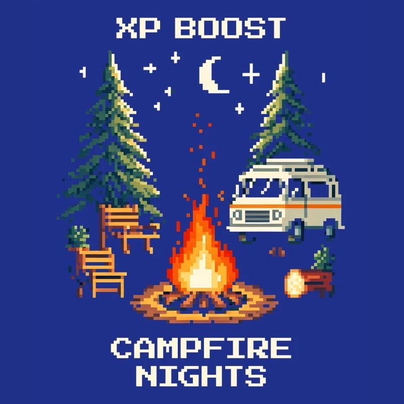 Nuits de feu de camp avec boost d’XP | Van Life