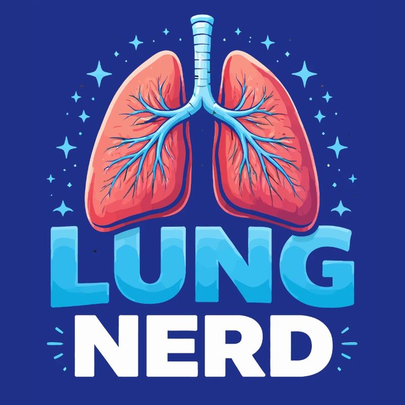 Lung Nerd : Illustration colorée de Lung