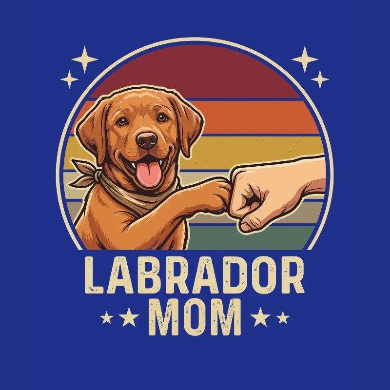 Retro Labrador Mom Foxred Pfotenclash