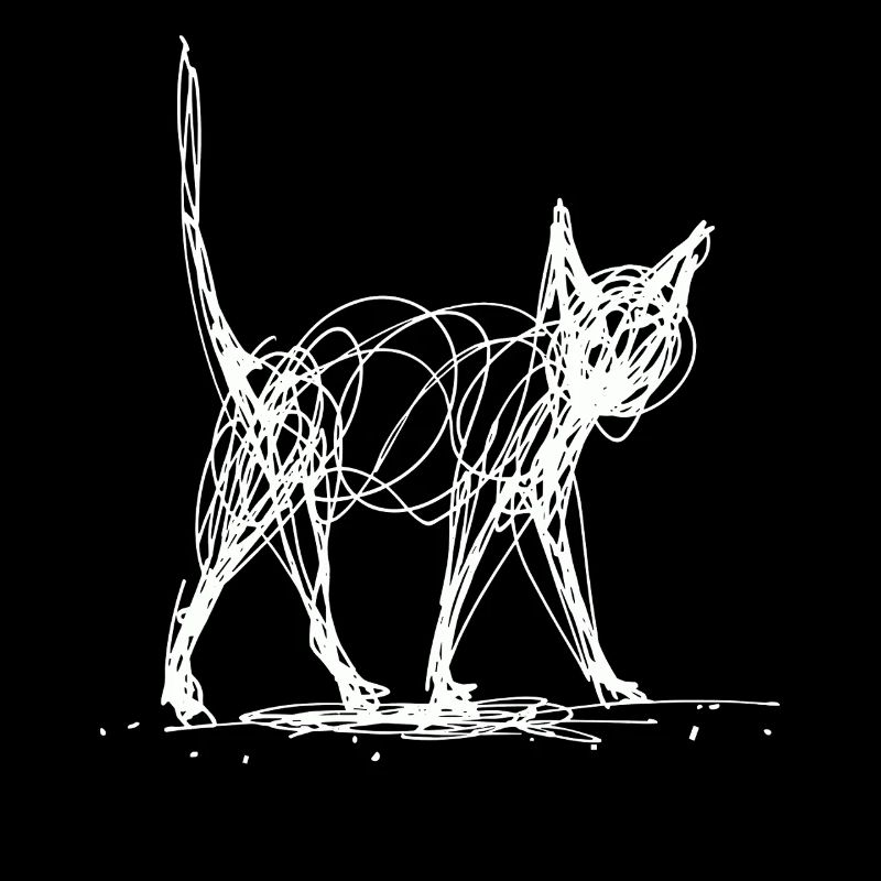 Minimaliste, Dessiné Cat, Minimalisme