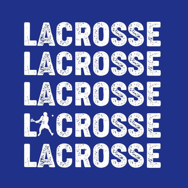Lacrosse Repeated Text Bold Design