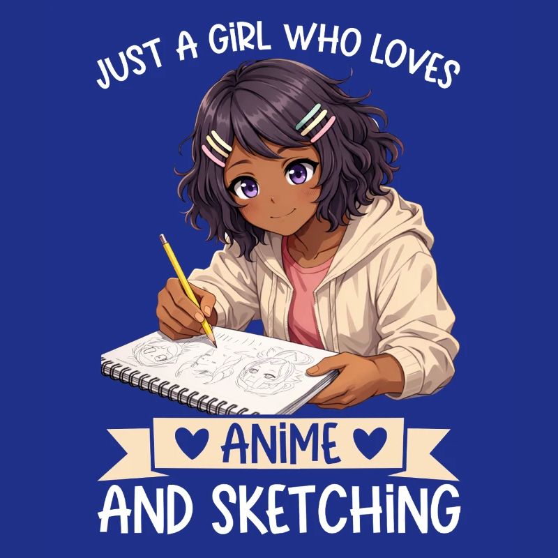 Nur Ein Mädchen, Das Anime Liebt Und Afro Zeichnet