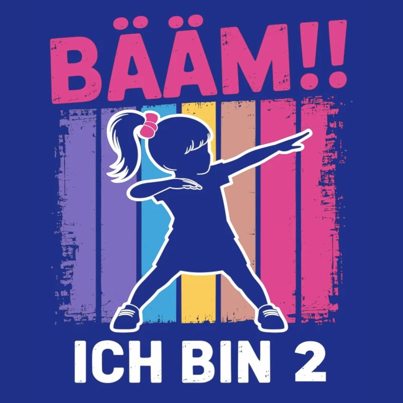 Bääm Ich bin 2 Dabbing Mädchen 2. Geburtstag