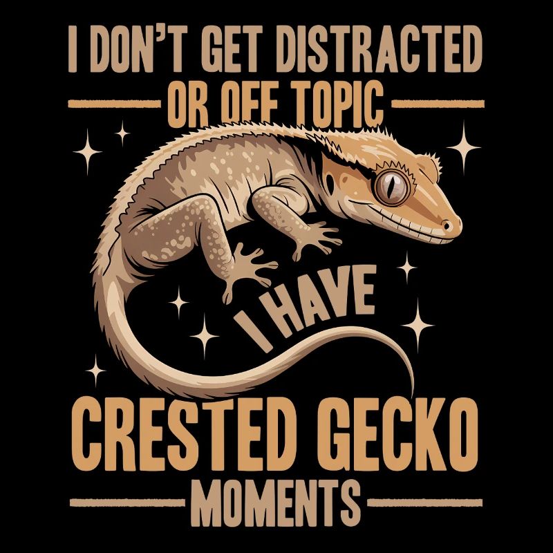 Funny Reptile Crested Gecko
