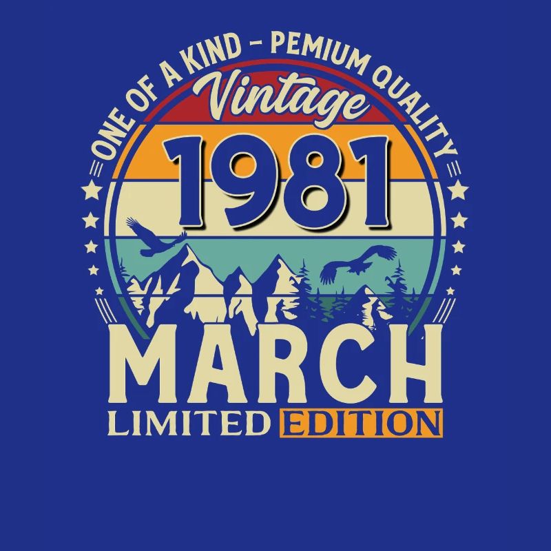 Cadeau de 45e anniversaire Mari Millésime Mars 1981
