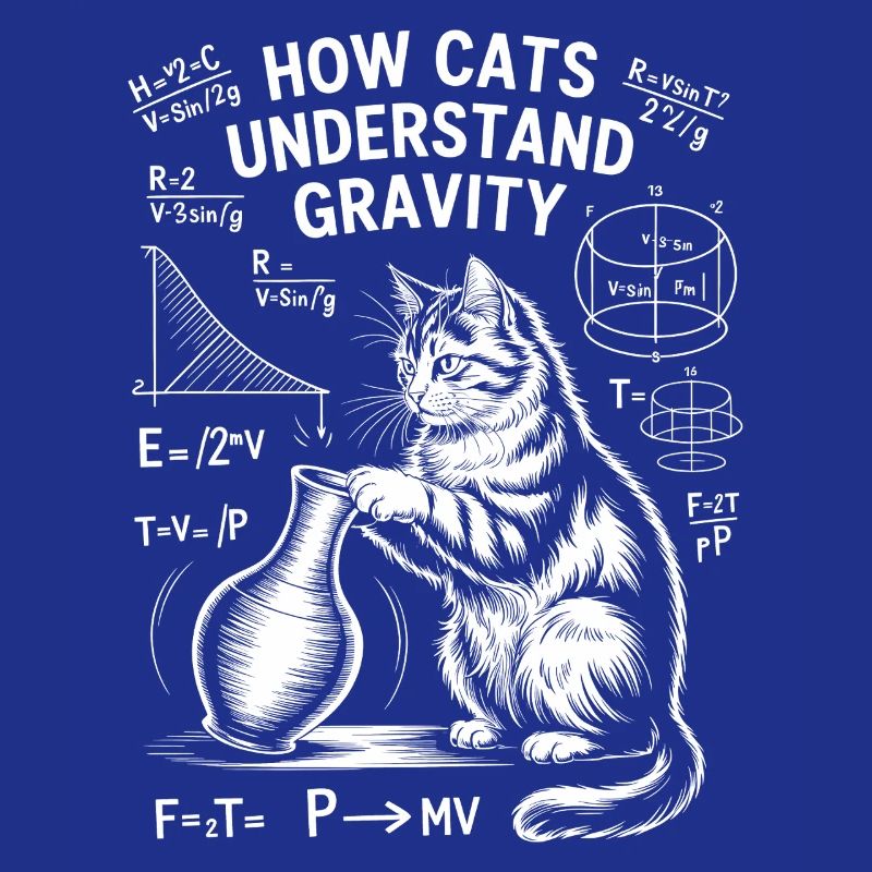 Dictions de chats de physique Blague de maths Cadeau de physique