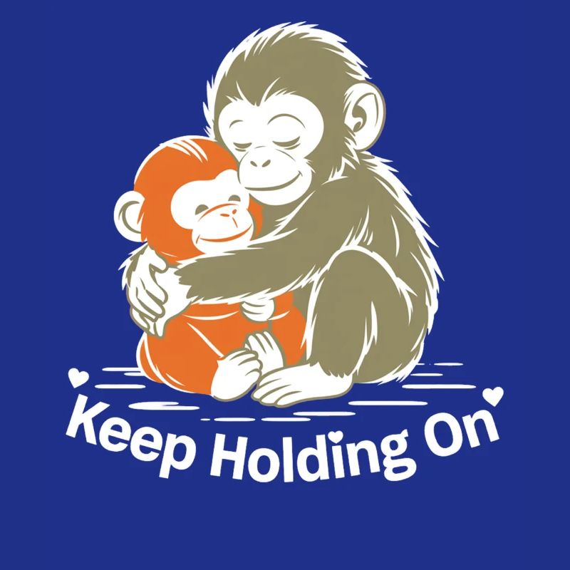 Keep Holding On Monkey Hug