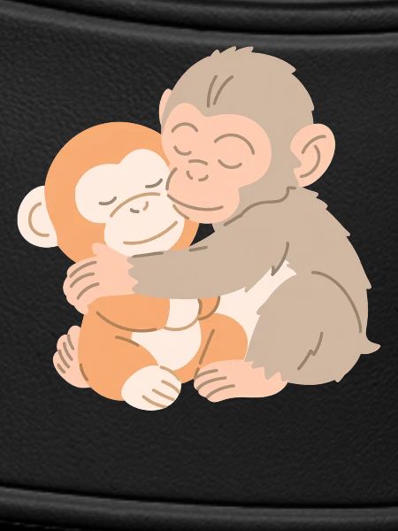 Hugging Monkeys Embrace