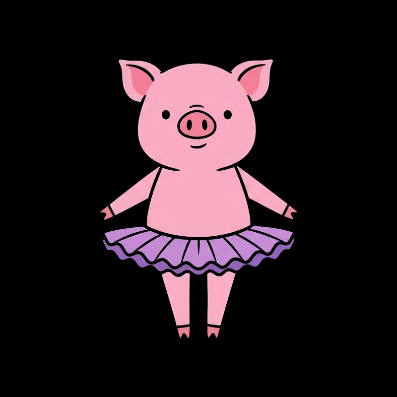Cute piggy in tutu