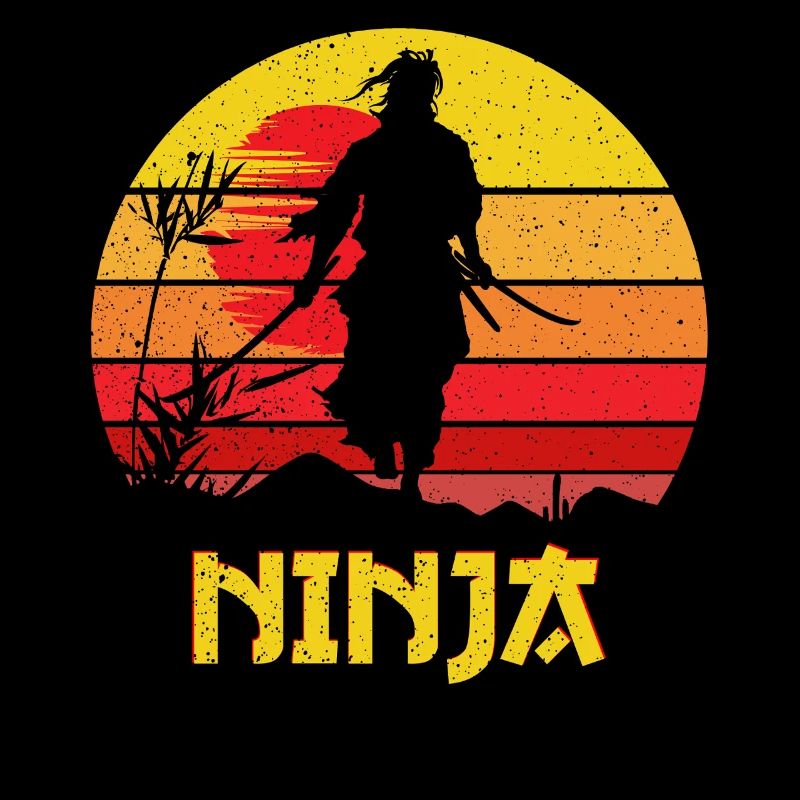 Ninja Guerrier de l’Ombre du Coucher de Soleil