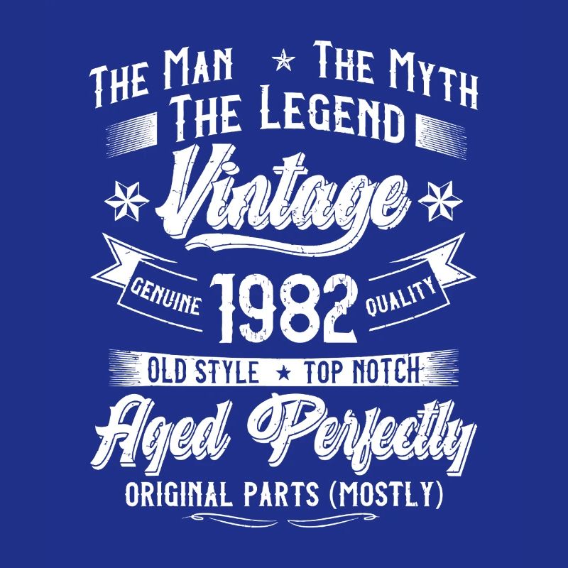 Vintage 1982 Legend Typography