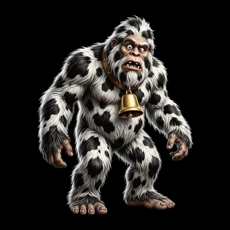 Funny Mixed Bigfoot Cow Pattern