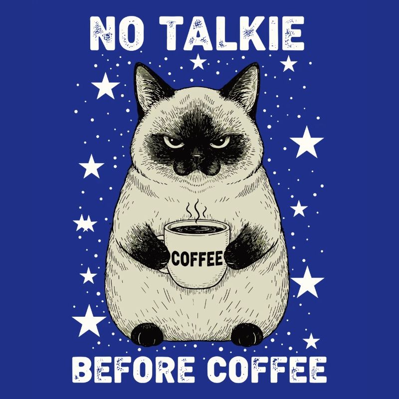 Pas de conversation devant un chat amateur de café
