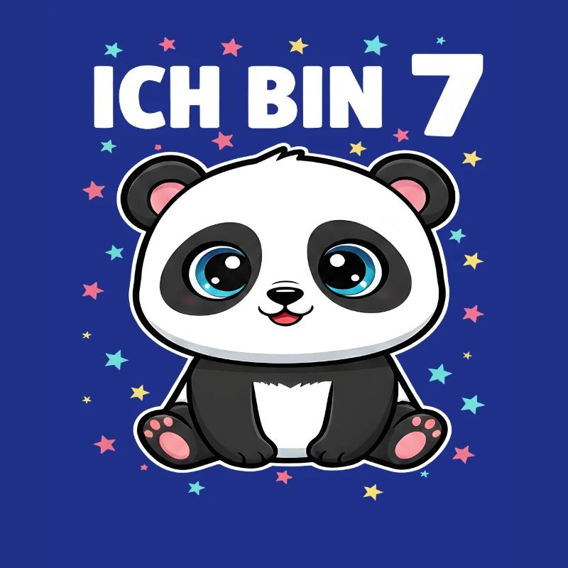 Ich bin 7 - Süßes Panda zum 7. Geburtstag